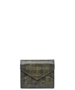 Urban Expressions Layla Croc Wallet 16733CPP OLIVE